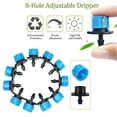 thumbnail image 3 of Drip Irrigation Emitters for Micro Sprinkler Full Circle Flow, 200pcs Blue Push-to-Fit Anti-clogging Devices with Adjustable Flow, 3 of 5