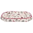 thumbnail image 2 of SAFAVIEH Genji Regular Pillow Style Dog Bed, Ivory/Red, 2 of 8