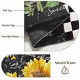 thumbnail image 6 of Sunflower Black Round Area Rug 4 FT, Non Slip Indoor Outdoor Rug, Vintage Farm Bee Black White Plaid Washable Soft Circular Carpet Non-Shedding Floor Mat for Coffee Table Nursery Foyer Balcony, 6 of 8