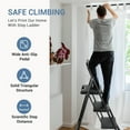 thumbnail image 7 of Casabay 3-Step Ladder with Anti-Slip Pedal, Foldable Step Stool with Solid Triangular Structure & 800 Lbs Sturdy Steel Ladder for Home, Kitchen, Garage, Black, 7 of 7