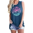 thumbnail image 4 of YI XIANG RAN Summer Beach Tank Shirts Women Palm Trees Sunset Beach Tank Top Tropical Hawaiian Vacation Sleeveless Shirt, 4 of 6