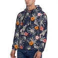 thumbnail image 3 of Kdxio Hawaiian Style Print Mens Casual Hooded Collar Drawstring Hoodies Pullover Sweatshirts Casual Long Sleeve Shirts-3X-Large, 3 of 7