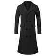 thumbnail image 5 of INSPIRE CHIC Winter Coats for Men's Notched Collar Double Breasted Long Trench Coat, 5 of 6
