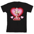 thumbnail image 4 of Sonic The Hedgehog Amy Heart Shape Youth Girl's Black Crew Neck Short Sleeve T-shirt
-Small, 4 of 7