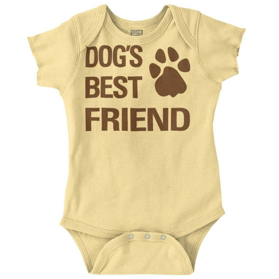 Dogs Mans Best Friend Cute Romper Boys or Girls Infant Baby Brisco Brands NB