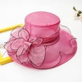 thumbnail image 4 of WEIYLL Chapeau de Soleil pour Femmes Robe Grand Ombre Fleur Douche Nuptiale Plage Protection Solaire Couvre-Chef, 4 of 5