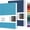 Teal-Oxford, variant on A5 Notebook Soft Cover Journal Lined, Medium Softcover Notebook Vegan Leather Journals for Men Women Writing, Ruled Thick Paper Flexible Junk Diary 256 Pages 2-Pack (Camel Brown)