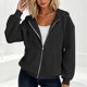 thumbnail image 4 of Neewe Hoodies Shirts for Women Early Fall Long Sleeve Tops Plain Outfits Tops Fashion Full Zip Tees 2025, 4 of 7