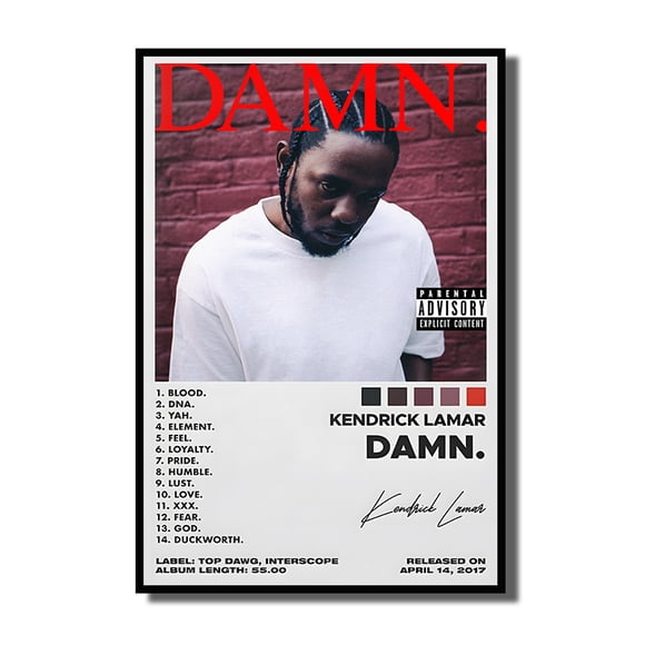 Rap Singer Kanye West Art Poster, Pop Music Album Cover High-definition Printed Canvas Painting, Home Wall Decoration, Frameless. Size: 50*70 cm, frameless.,DD03-02