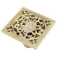 thumbnail image 3 of Desagüe de suelo de 10 x 10 cm, de cobre dorado, desodorante, colador para cocina, baño, hotel, aguas profundas., 3 of 14