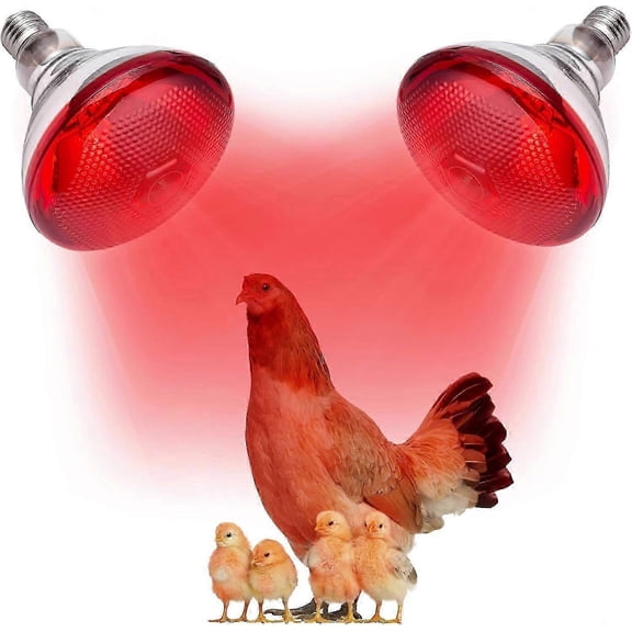 E27 Infrared Heat Lamp For Chickens 220V 100-275 Watts Red Heat Lamp Bulb Heat Light Bulb For Brooder Coop Chicks Pet Reptile-Good