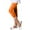 Orange, variant on Gyexs Girls Leggings Size 7-8 Casual High Waisted Stretchy Dancewear Solid Color Stretchy Basic Leggings (Blue, 7-8 Years)