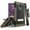 Black/Brown, variant on Black Tri-Shield Rugged Case Cover and Belt Clip Holster [with Metal Kickstand + Wrist Strap Lanyard] for LG Stylo 5, Stylus-5