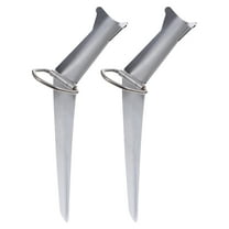 HOMEMAXS 2Pcs Fish Pole Folding Holder Stainless Steel Ground Support Stand for Fishing