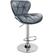 Leopard Display Floor Kitchen Dining Adjustable Spin Bar Stool,Grey