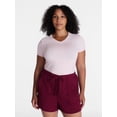 thumbnail image 2 of Time and Tru Women's Slim V Neck Tee with Short Sleeves, Sizes XS-XXXL, 2 of 6