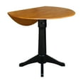 thumbnail image 3 of 42" Round Dual Drop Leaf Pedestal Table - 36.3"H  Black Cherry, 3 of 7