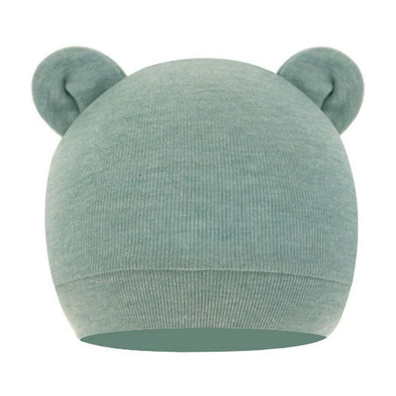 Yoetaun Baby Hat with Ears Cotton Warm Newborn Accessories Baby Girls Boys Autumn Winter Hat for Kid Infant Toddler Caps Blue