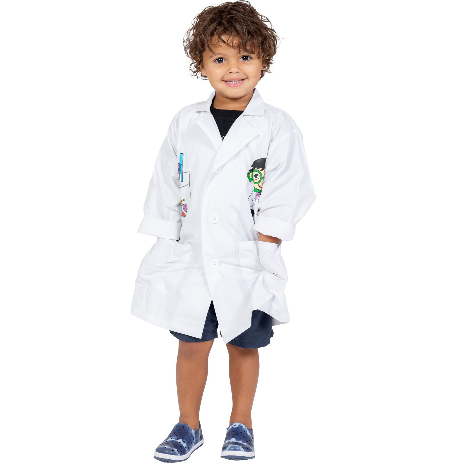 RYAN'S WORLD Toddler Boys Costume Lab Coat Science Doctor White 3T