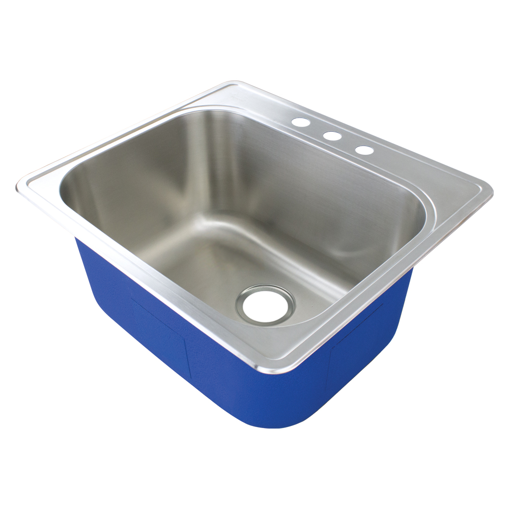 Transolid MTSB2522123 Meridian Stainless Steel 25in x 22in x 12in Laundry/Utility Sink with