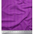 thumbnail image 1 of Soimoi Purple polyester Crepe Fabric Lace Border Abstract Printed Fabric 1 Yard 42 Inch Wide, 1 of 5
