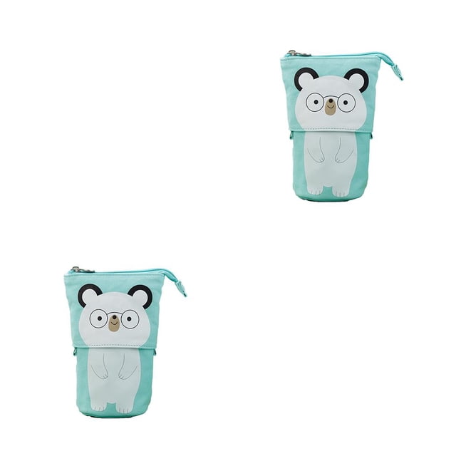 Sidaley Estuche para lápices Simple de gran capacidad, estuches flexibles para lápices, estuches adorables para bolígrafos de lona para Tipo9 2piezas