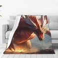 thumbnail image 1 of Fotbe Ferocious Dragon Fury Manta de Franela Acolchonada con Estampado, Súper Suave y Esponjosa, Extra Grande para Sofá, Cama, Uso Todo el Año-80"x60", 1 of 7