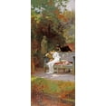 thumbnail image 2 of Stone, Marcus 10x18 Black Ornate Wood Framed with Double Matting Museum Art Print Titled - A Stolen Kiss, 2 of 4