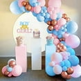 thumbnail image 4 of Geekeo Blue Pink Balloon Garland Kit, 60 pcs Gender Reveal Party Decor, 4 of 11