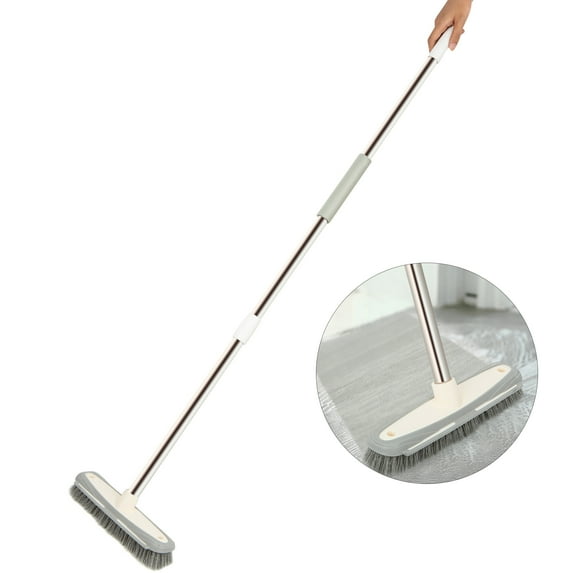 YouLoveIt Floor Scrub Brush, Long Handle Scrubber Shower Tub Scrubber Window Cleaner Detachable Brush Heads Long Handled Brush for Cleaning Tile Bathroom Tub Bathtub Patio