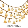 thumbnail image 3 of Fiudx Luces Navideñas de Copo de Nieve, Cadena de 80 Led, Color Blanco, Resistente Al Agua Ip44, Funciona con Pilas, Decoración Festiva para El Hogar, Uso Exterior, Fiestas, 1000 Cm de Largo., 3 of 6