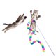 thumbnail image 3 of Palo de gato divertido con varita interactiva de teaser de gatito Crisp Bell Rainbow Caterpillar Hugtrwg  Para estrenar, 3 of 7