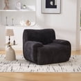 thumbnail image 2 of S-HOME Modern Chenille Oversized Sofa Chair with Ergonomic Design 42 Inch Deep Seat for  Living Room Bedroom or Dorms, Black, 2 of 10