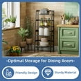 thumbnail image 4 of Ladder Bookshelf Leaning Bookcase Bamboo Shelf Floor Standing Storage Shelving Unit Open Display Book Shelves, 4 of 9