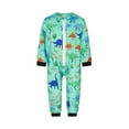 thumbnail image 2 of Family Matching Christmas Jumpsuit Pajamas, Cartoon Dinosaur Print Zip Up Long-Sleeved Novelty Sleepwear Outfits, 2 of 10