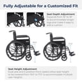 thumbnail image 5 of Silla de ruedas ligera Drive Medical Cruiser III con brazos abatibles extraíbles, brazos completos, reposapiés abatibles y asiento de 18 pulgadas, 5 of 5