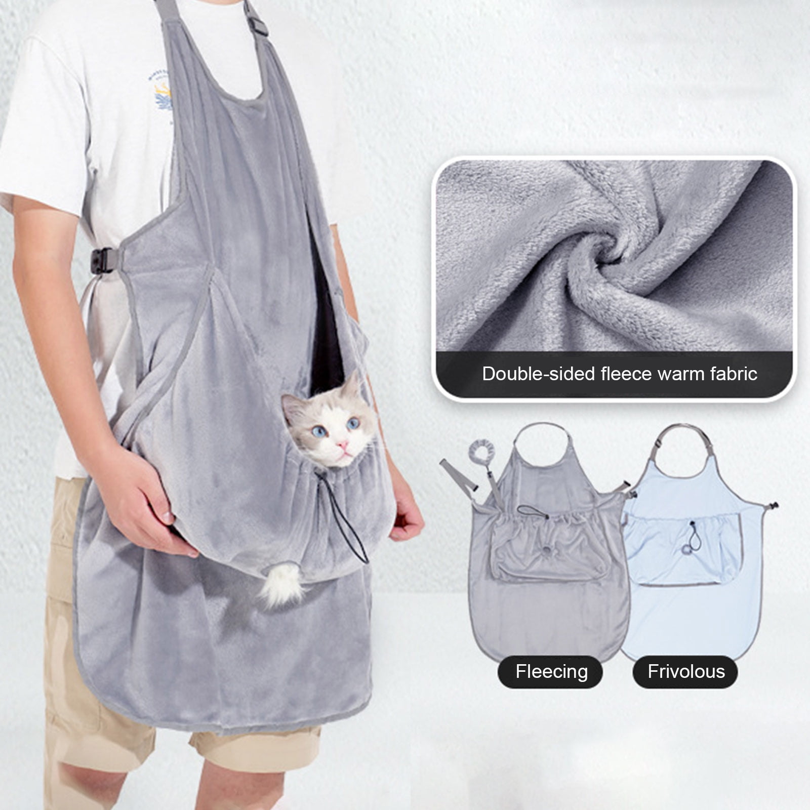 Cats Apron Harness with Adjustable Buckles Outdoor Small Dog Carrying Bag Safe and Convenient Pet Transport Tool