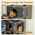 thumbnail image 5 of PAWZ Road 77" Cat Tree Multilevel Play Tower Enlarged Condo Hammock Sisal Scratching Posts Pads, Dark Gray, 5 of 11