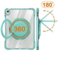 thumbnail image 4 of for iPad 11th Gen A16 2025 Case with Rotatable Stand Portable Handle, Protective Clear Shockproof Dropproof Rugged Carrying Shoulder Strap Kids Friendly Cover for iPad 10th Gen 10.9" 2022, Lightgreen, 4 of 16