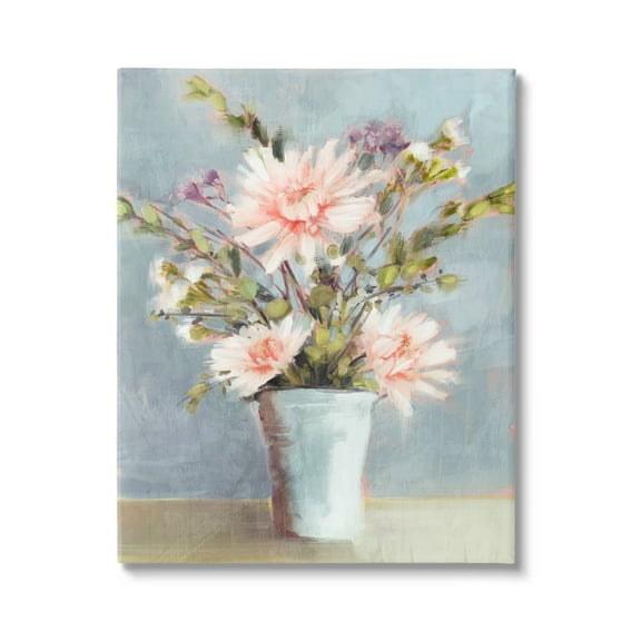 Stupell Industries Flower Bouquet Pink Blooms Botanical & Floral Painting Gallery Wrapped Canvas Print Wall Art