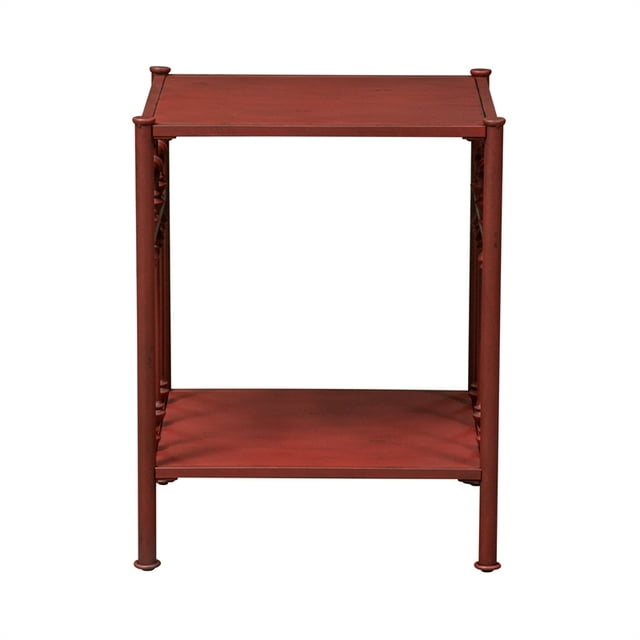 Série Vintage Stand de Nuit Ouvert en Métal - Rouge