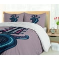 thumbnail image 5 of Ambesonne Octopus Duvet Cover Set, Guitar Music, 2-Calking, Lilac Blue, 5 of 7