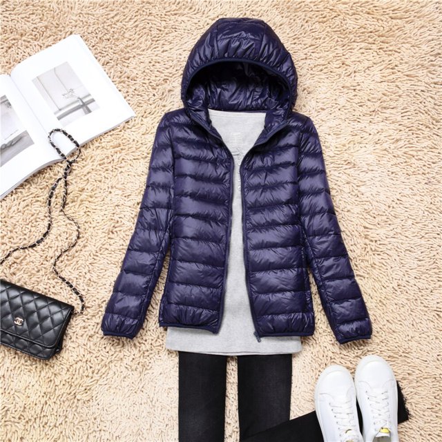 Chaqueta acolchada ultraligera con capucha para mujer, abrigos de plumón empaquetados en 15 colores, talla grande 5XL, 6XL, 7XL, primavera y otoño, novedad de 2022