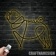 thumbnail image 5 of Craftnamesign Personalized Pug Dog Metal Wall Art Led Light, Pug Dog Metal Sign, 5 of 5
