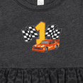 thumbnail image 4 of Inktastic Number One Race Car Girls Baby Dress, 4 of 5