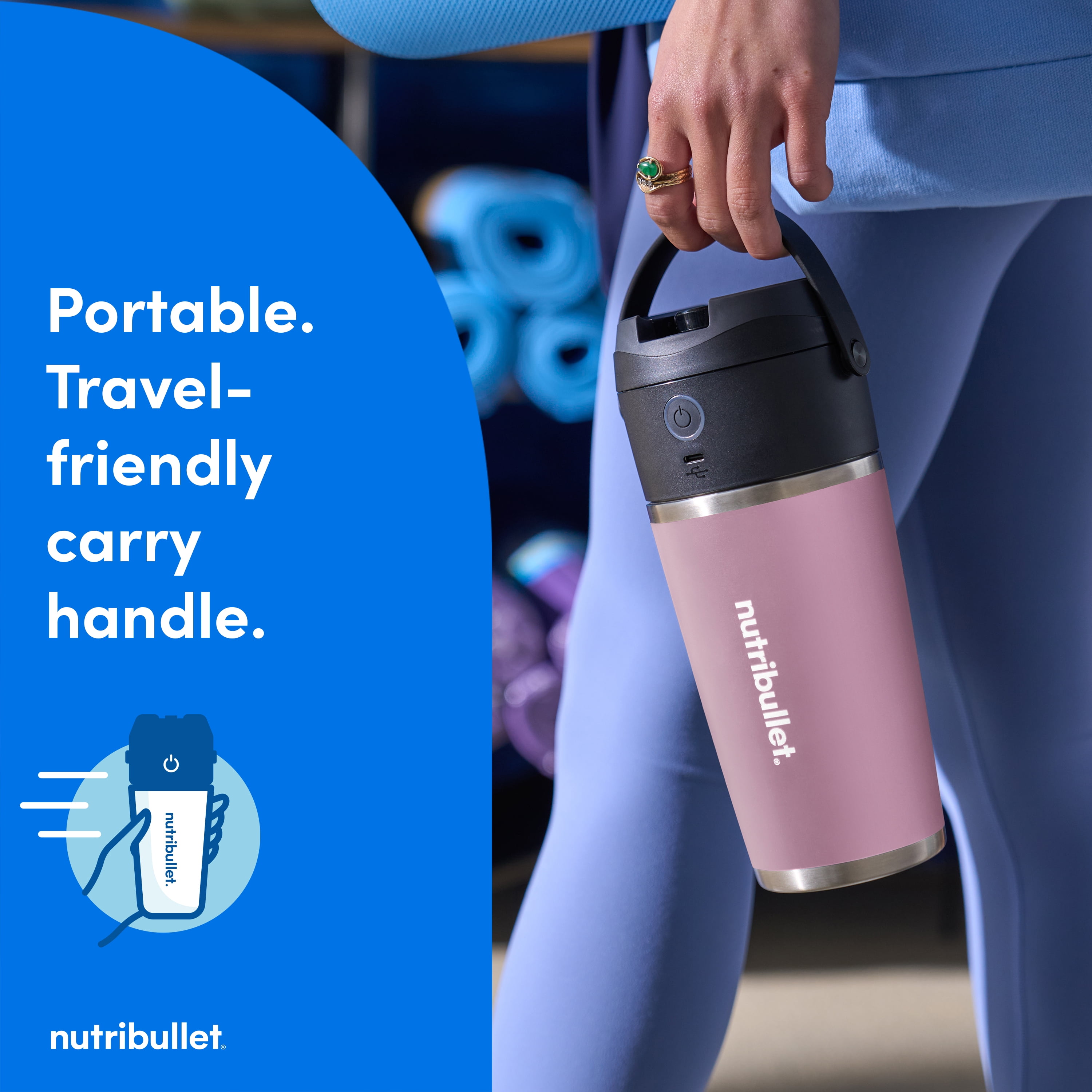 【新品】nutribullet FLIP nutribullet Flip Insulated Portable Blender NBPB10350AK, Lavender