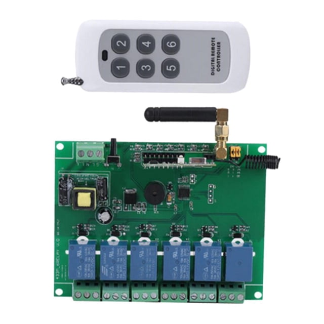 1 paquete de módulo de de 110-240 V, de de 6 canales con control remoto NUEVO Baoblaze Módulo de relevo 6 canal
