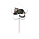 thumbnail image 1 of Siéntate Gato Negro Hueso Corazón ambiente Halloween terror Selección de pastelitos Star lable Flag en palillos de dientes, 1 of 3