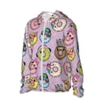 thumbnail image 2 of Pofeuu Cute Donuts Print Sun Protection Outdoor Lightweight Full Zip UV Cooling Hoodie Long Sleeve Summer Clothing for Outdoor Hiking-Small, 2 of 5