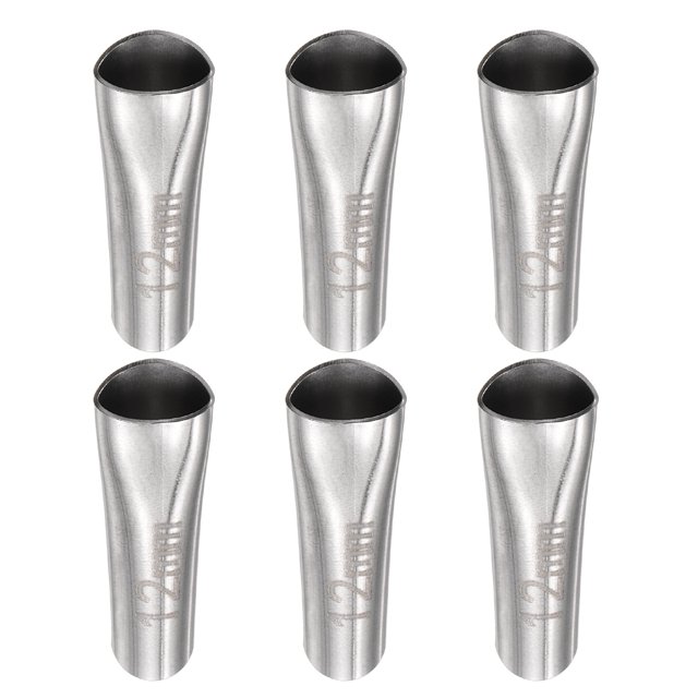 Unique Bargains 6Pack Buses de Calfeutrage, Outil de Buse de Calfeutrage Réutilisable en Acier Inoxydable de 12 Mm de Largeur